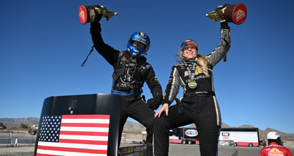 John Force Racing Sweeps Las Vegas Nitro