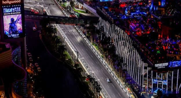 LAS VEGAS, NEVADA - NOVEMBER 21: Yuki Tsunoda of Japan driving the (22) Visa Cash App RB VCARB 01 on track during practice ahead of the F1 Grand Prix of Las Vegas at Las Vegas Strip Circuit on November 21, 2024 in Las Vegas, Nevada. (Photo by Mark Thompson/Getty Images) // Getty Images / Red Bull Content Pool // SI202411220800 // Usage for editorial use only // | Getty Images